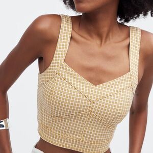 Madewell Denim‎ Supercrop Tank Top in Mini Check